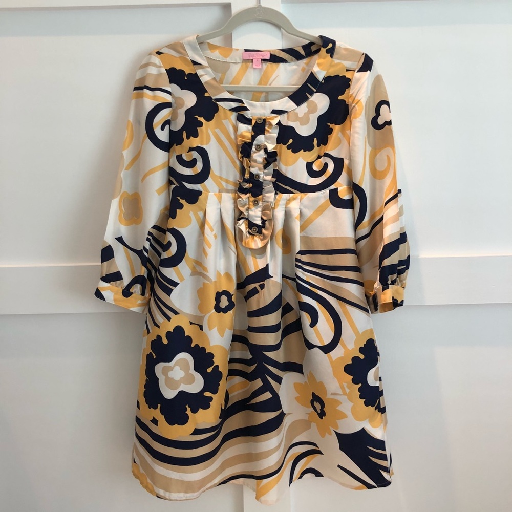 Lilly Pulitzer 100% Silk Tunic Dress - Size 0